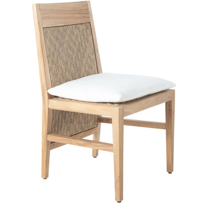 SAVANNAH TEAK EXTENDED BACK SIDE CHAIR