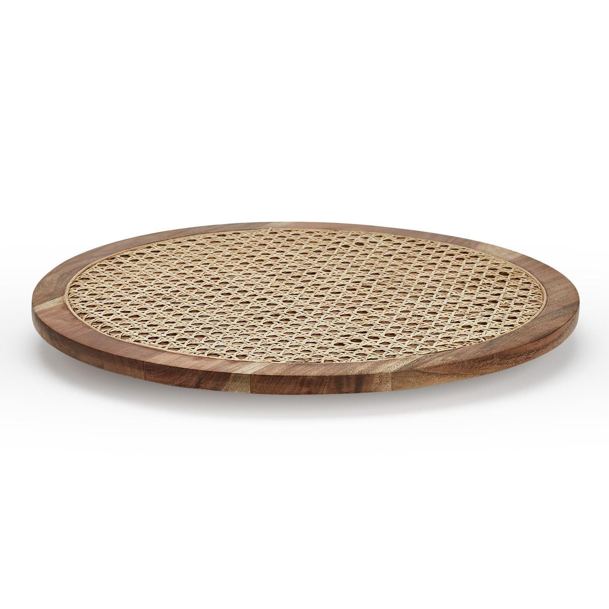 CANE INLAY LAZY SUSAN