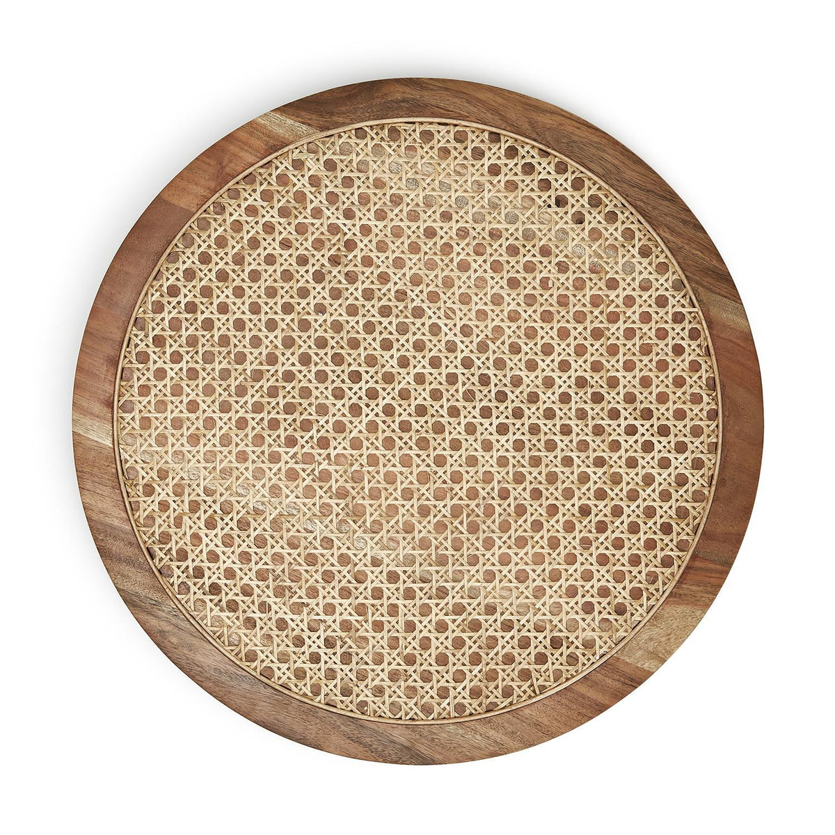 CANE INLAY LAZY SUSAN