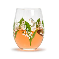 LILY OF THE VALLEY STEMLESS WINE GLASS SET