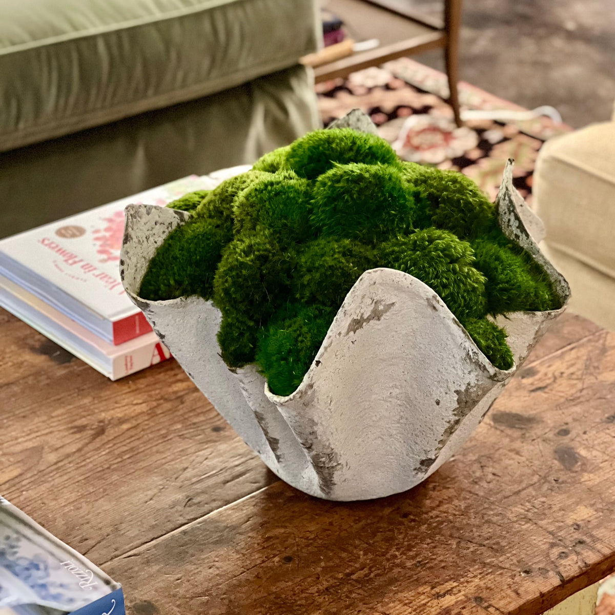 MOSS MOUND IN HANDKERCHIEF BOWL