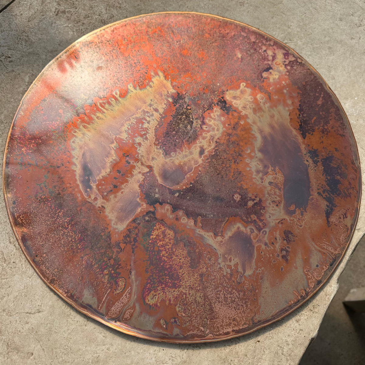 ROUND COPPER PLACEMAT