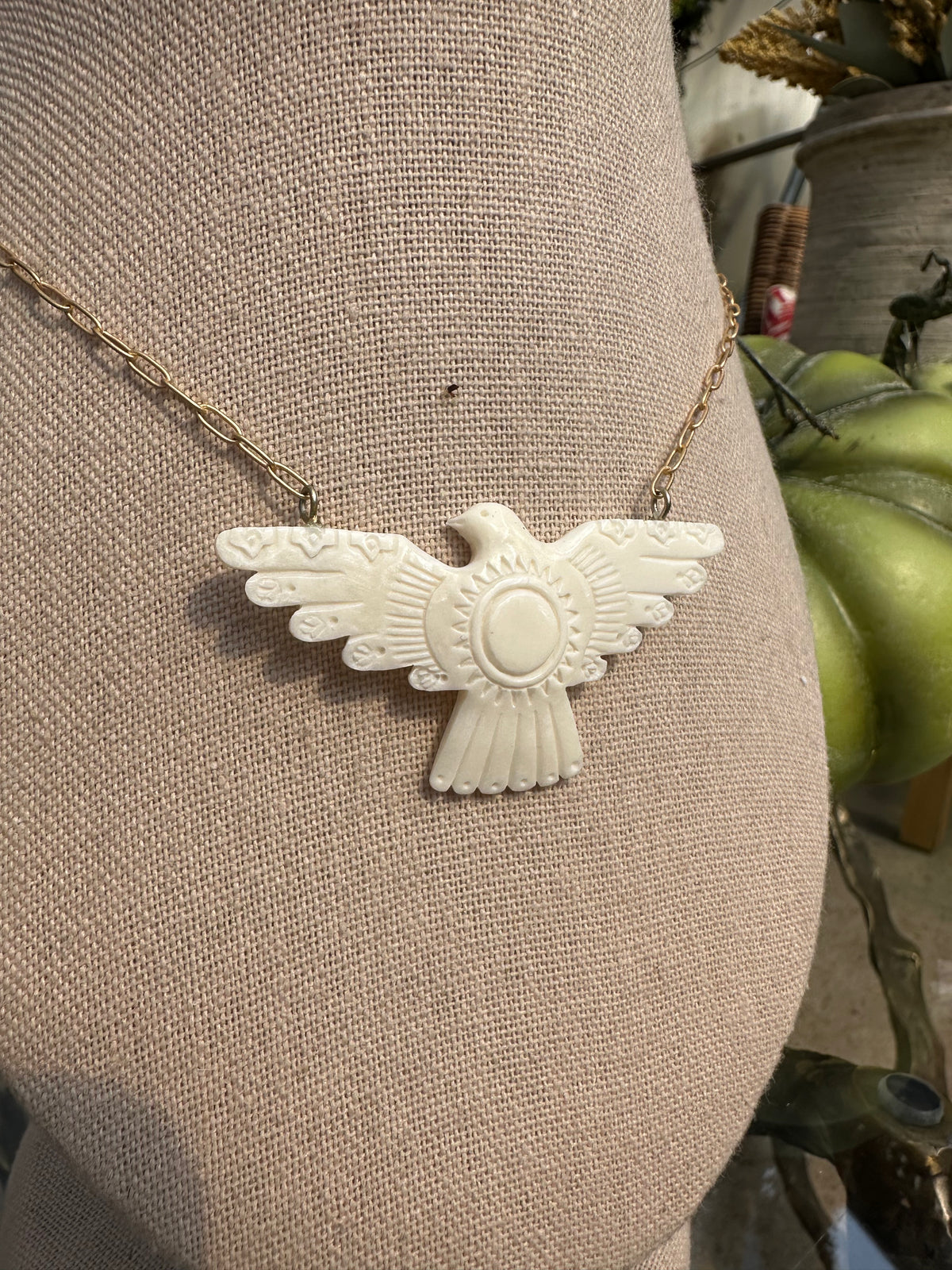 CARVED THUNDERBIRD ON CHAIN
