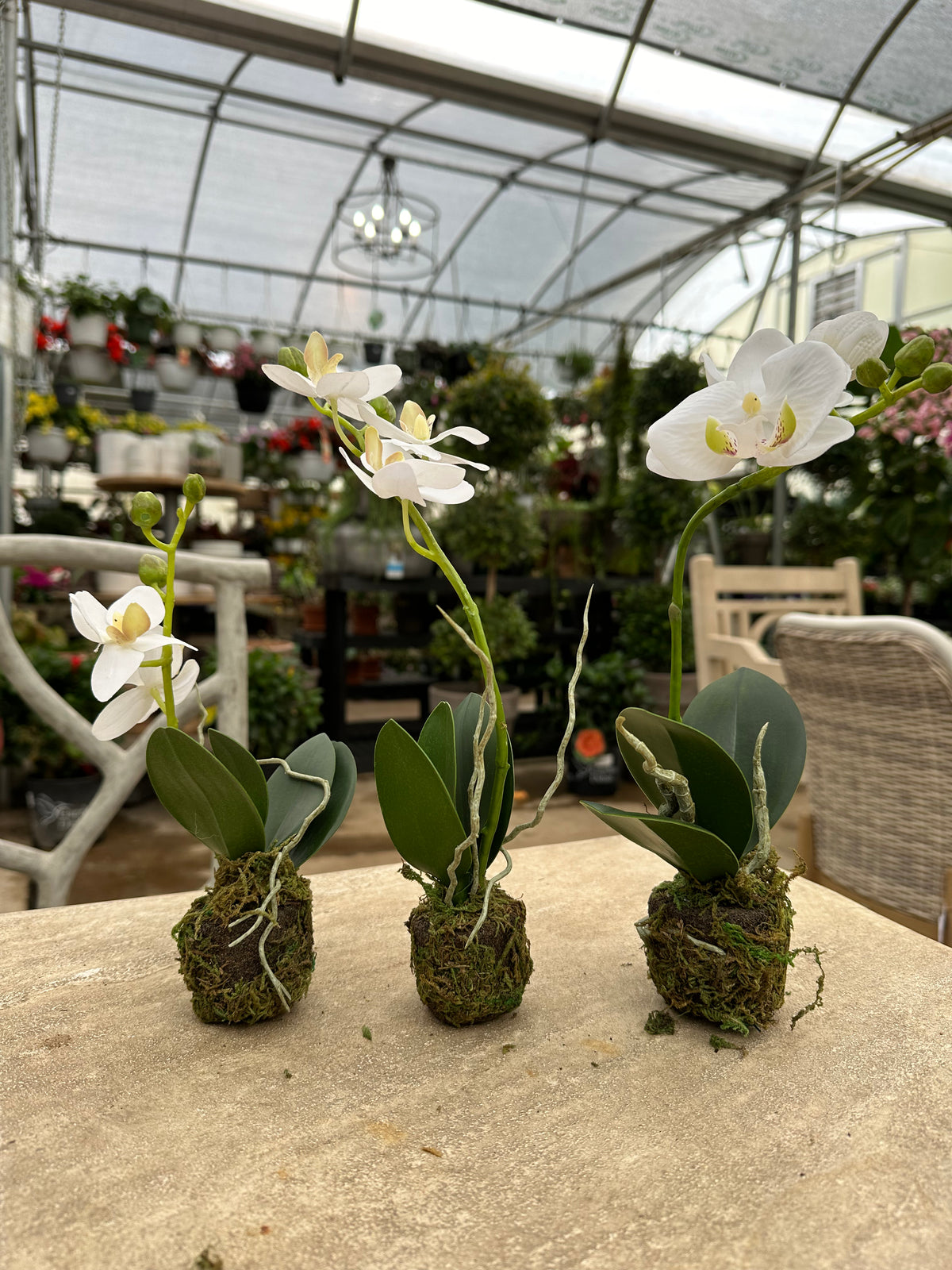 FAUX MINI ORCHID SET OF 3 DROP INS