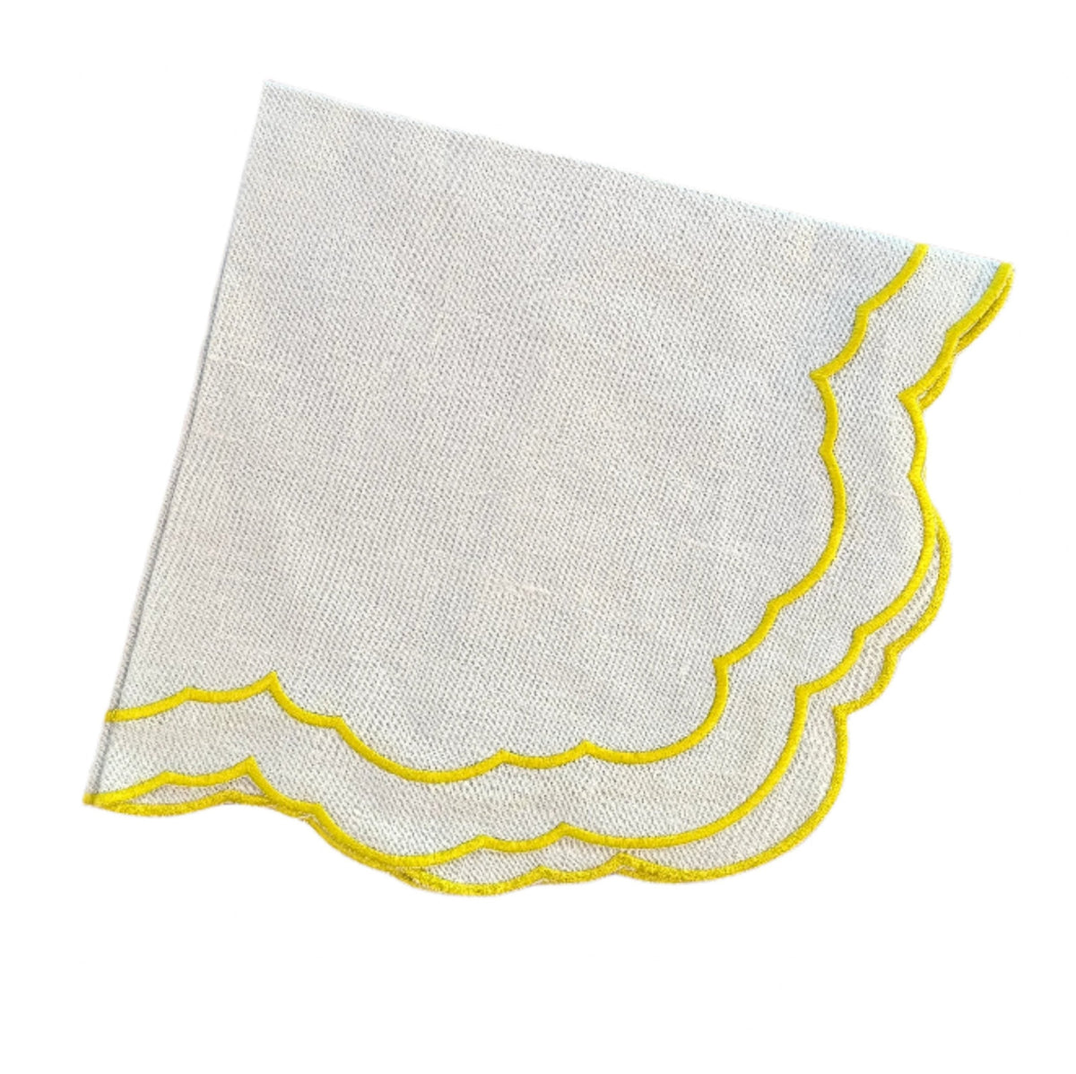 LINEN SCALLOPED NAPKIN SET
