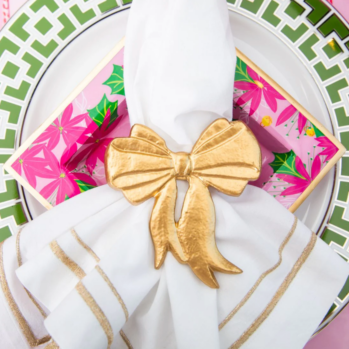 BOW NAPKIN RING SET