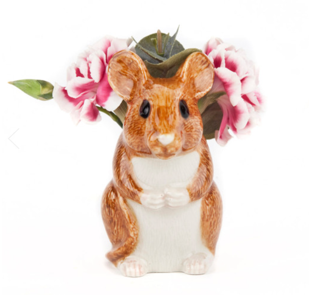 WOOD MOUSE BUD VASE