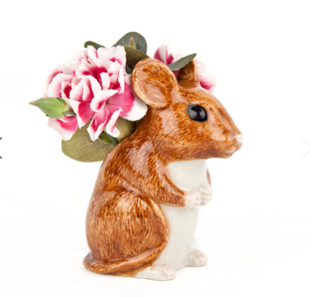 WOOD MOUSE BUD VASE