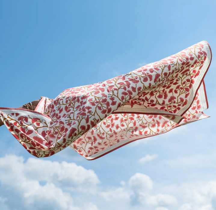 GINKGO CORAL TABLECLOTH