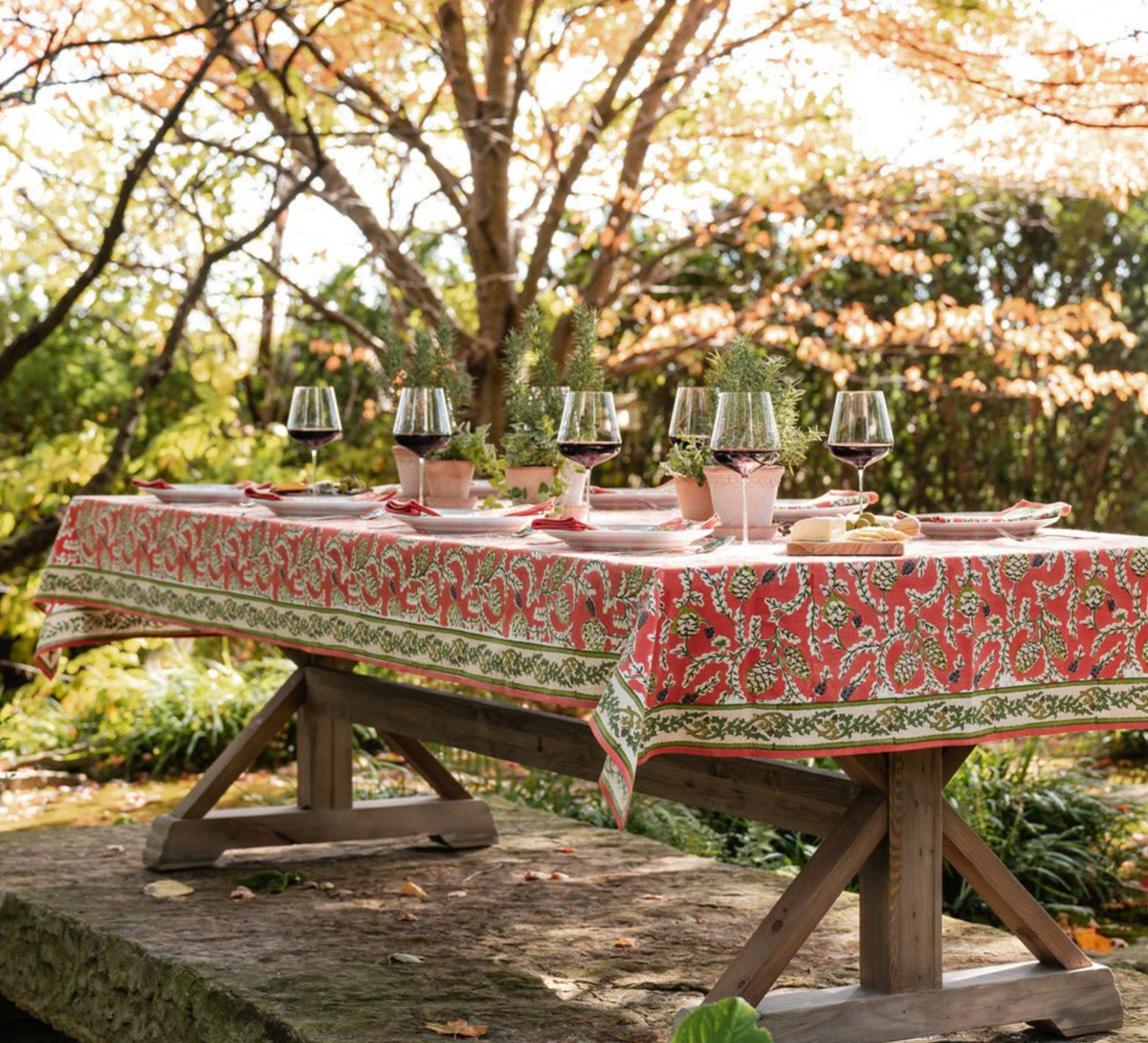 HARVEST PINECONE TABLECLOTH