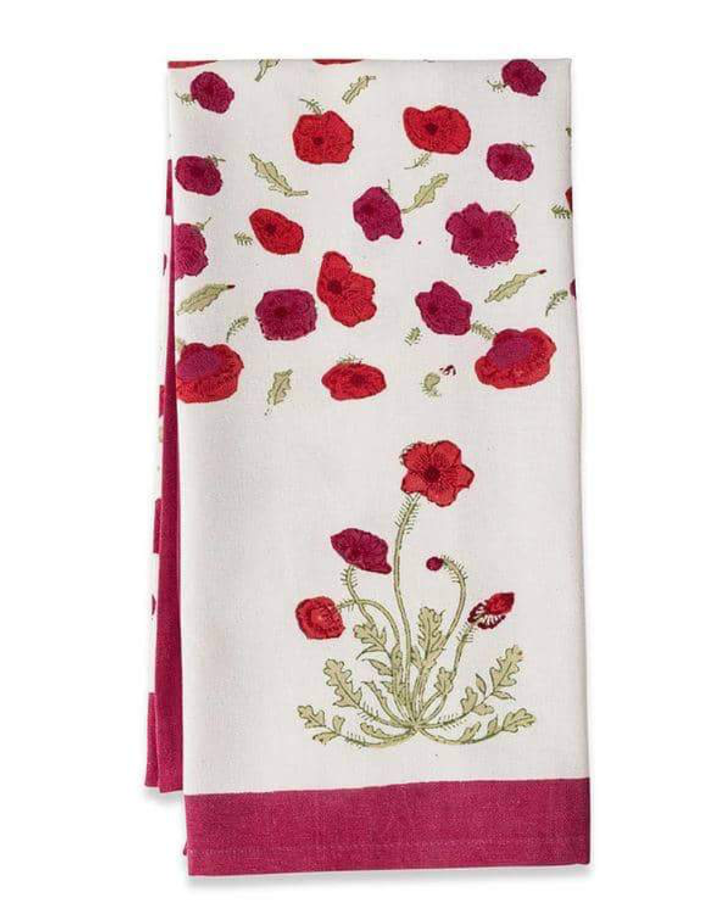 POPPIES RED/GREEN TEA TOWEL SET