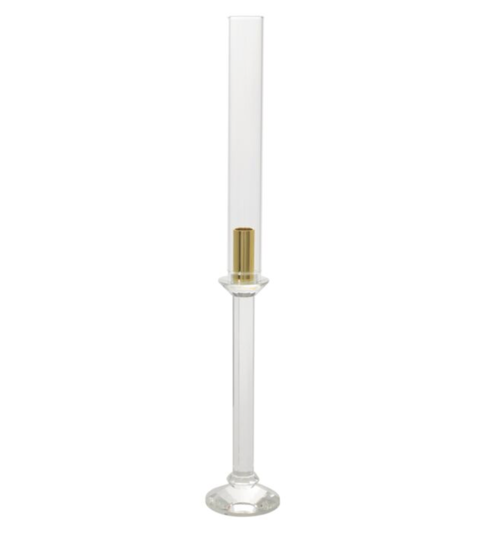 MODERN GLASS CANDLE HOLDER W/ SLEEVE