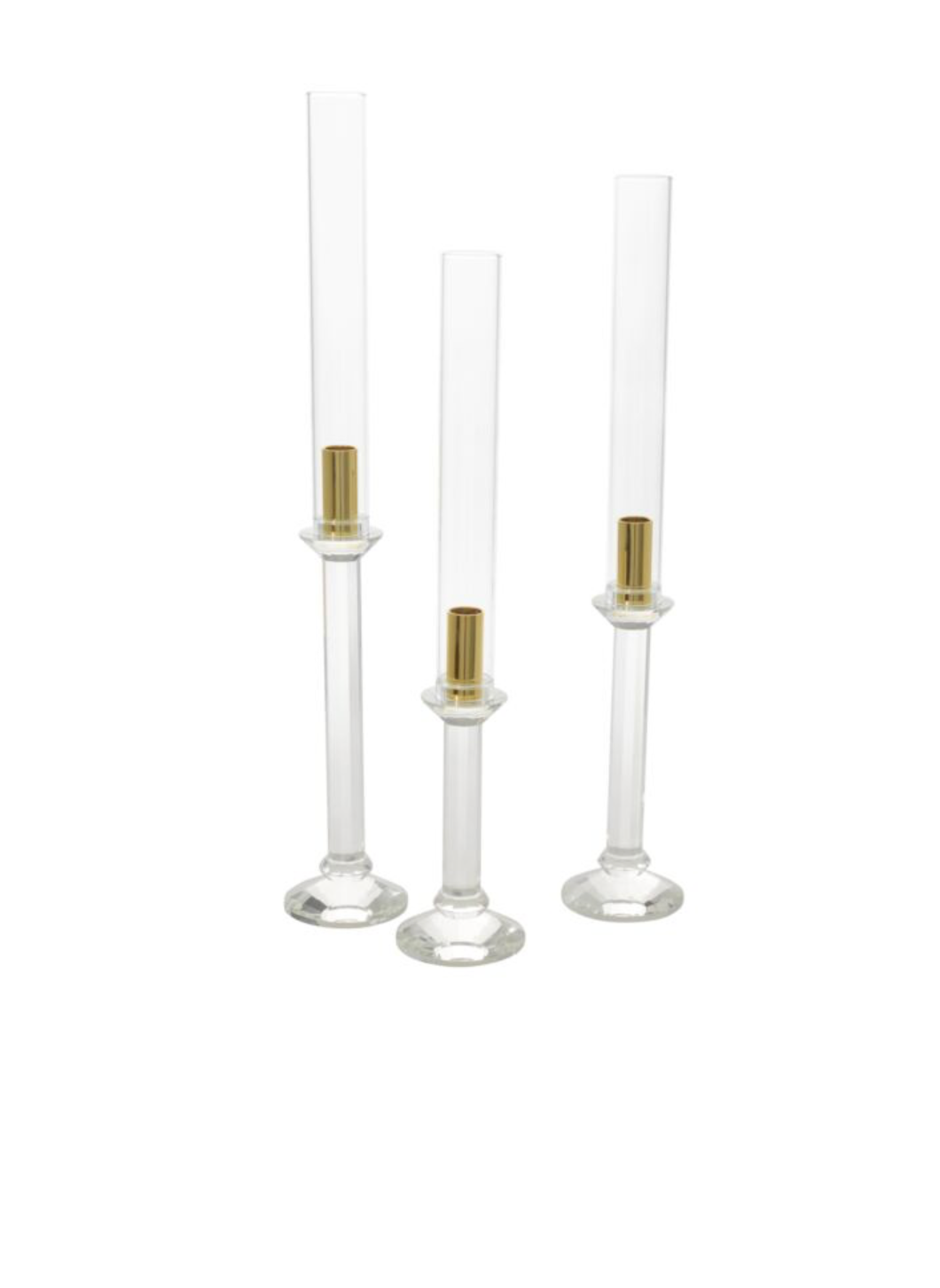 MODERN GLASS CANDLE HOLDER W/ SLEEVE