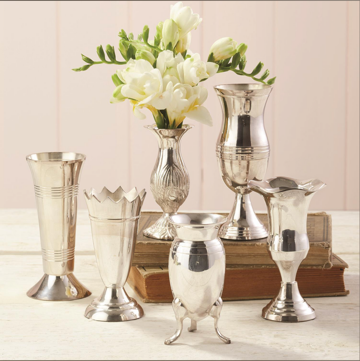 QUEEN ANNE'S SILVER VASES