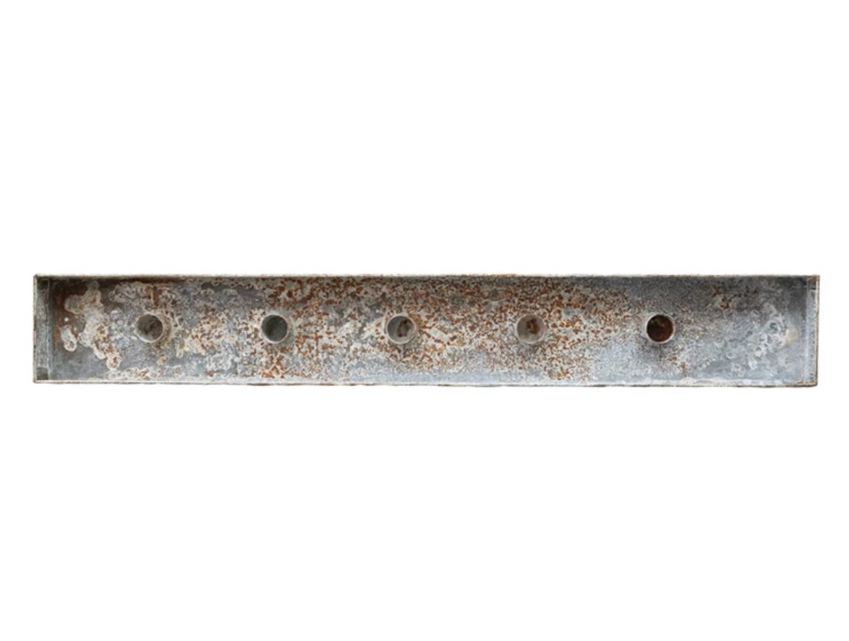 GALVANIZED METAL TAPER HOLDER