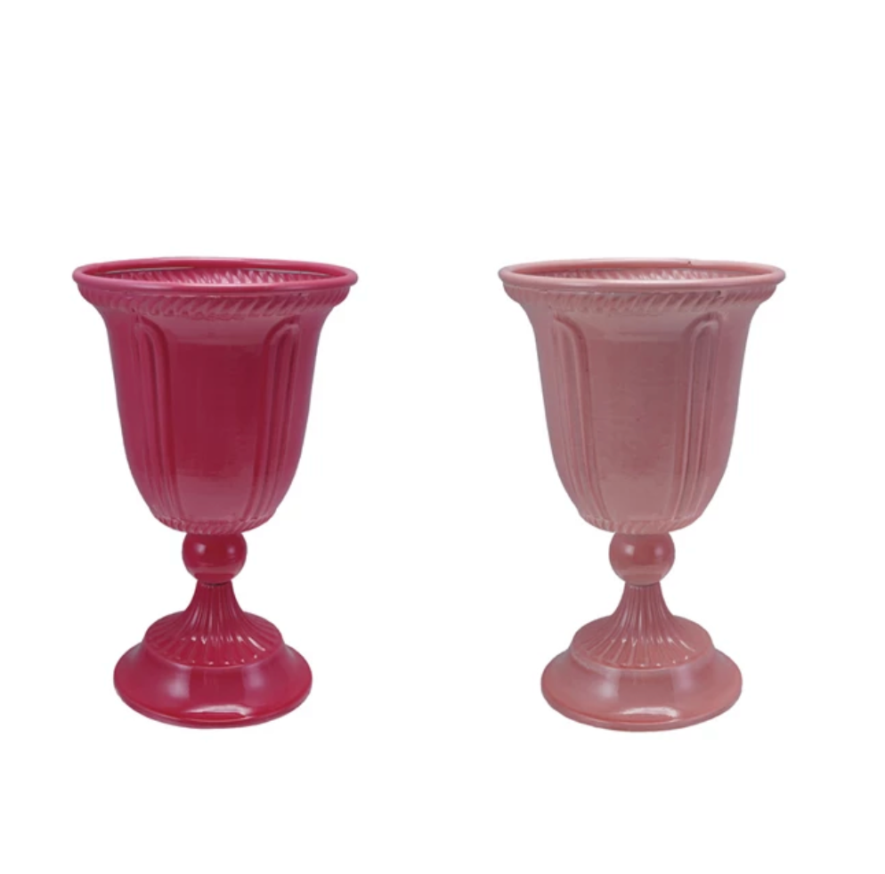 DECORATIVE PAINTED URNS