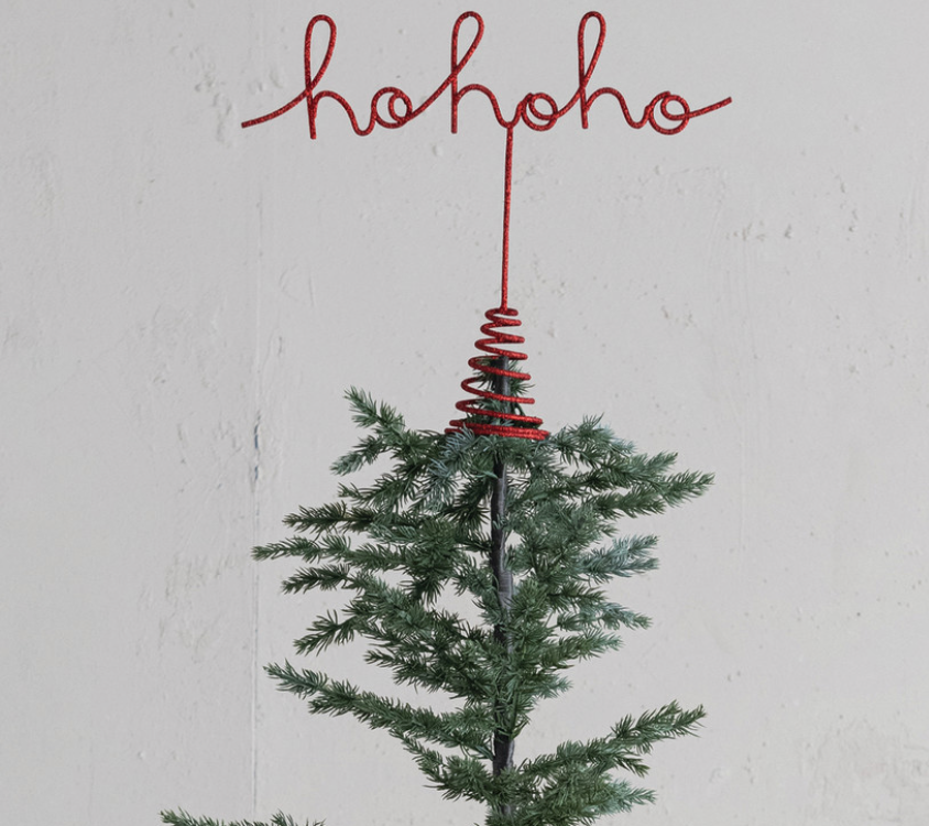 "HO HO HO" TREE TOPPER