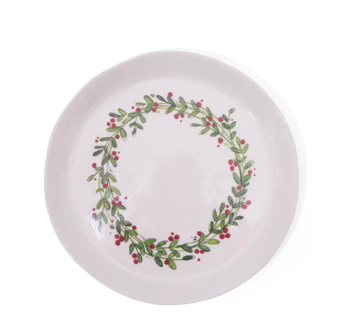 CHRISTMAS WREATH SERVING TRAY
