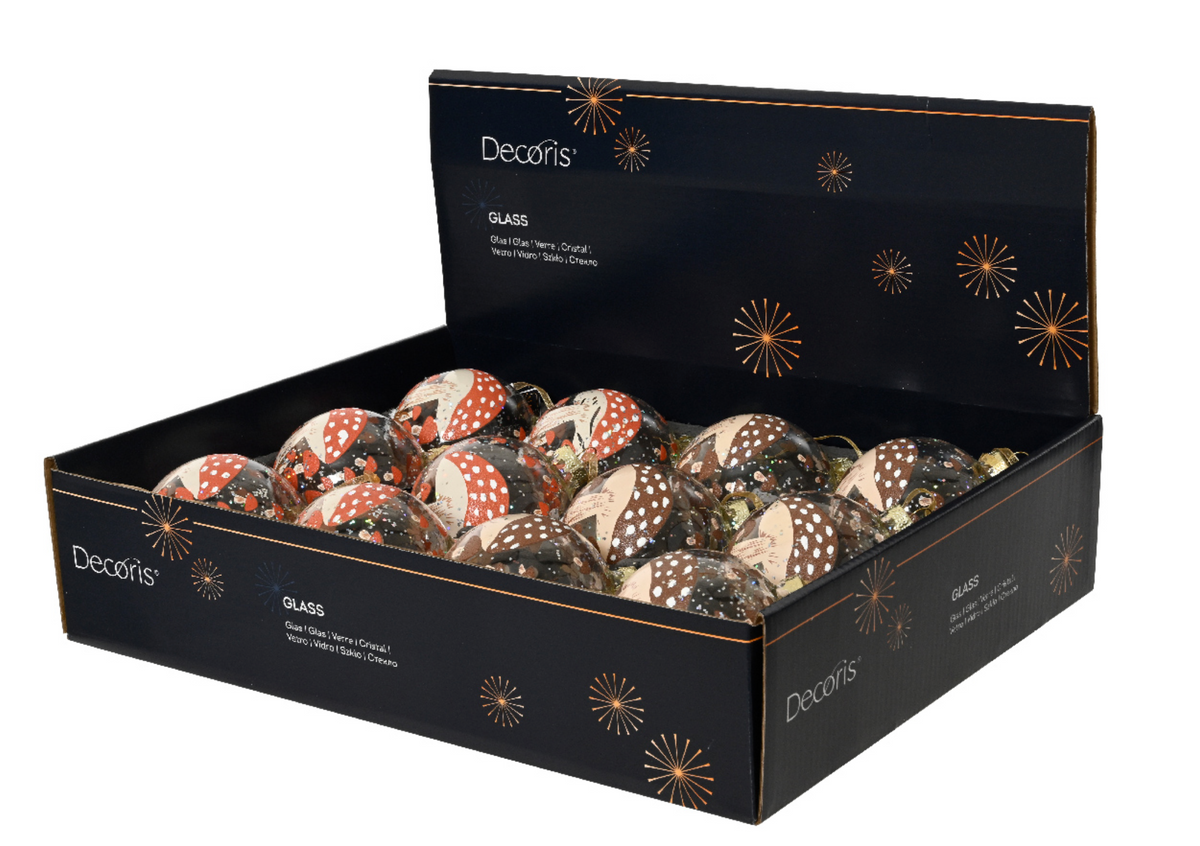 BAUBLE MUSHROOM GLASS ORNAMENT (ASSORTED SET OF 12)