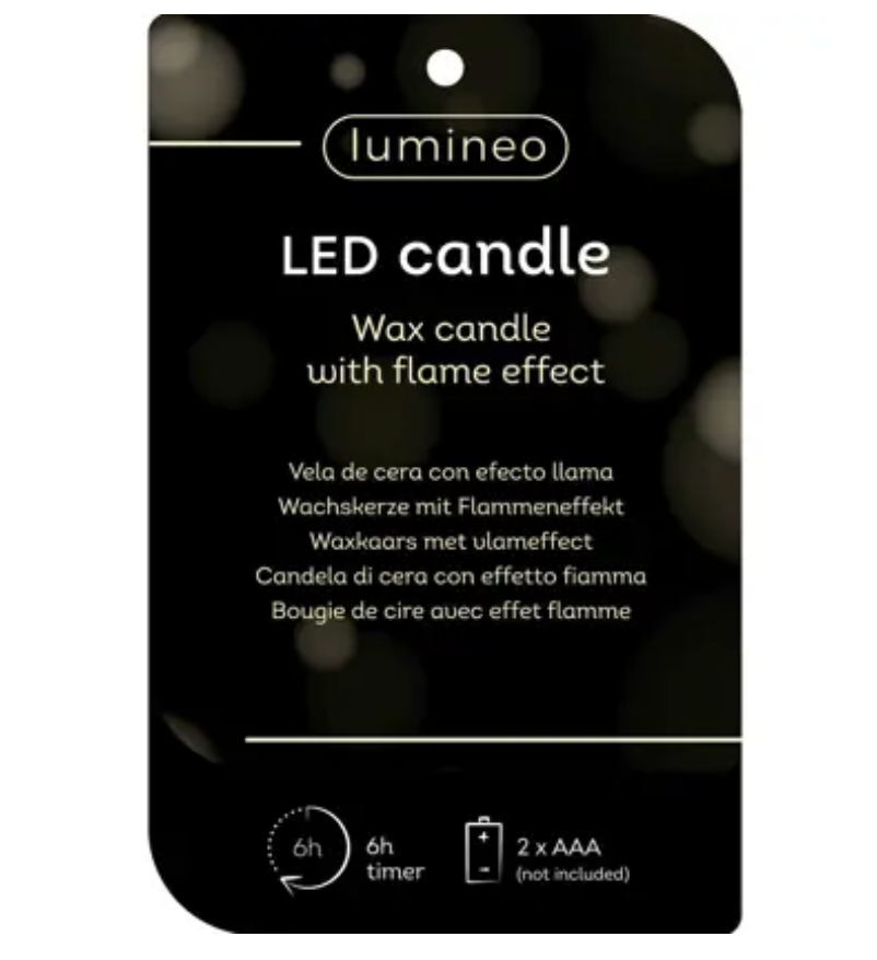 LED WICK DINNER TREE CANDLE-GREEN