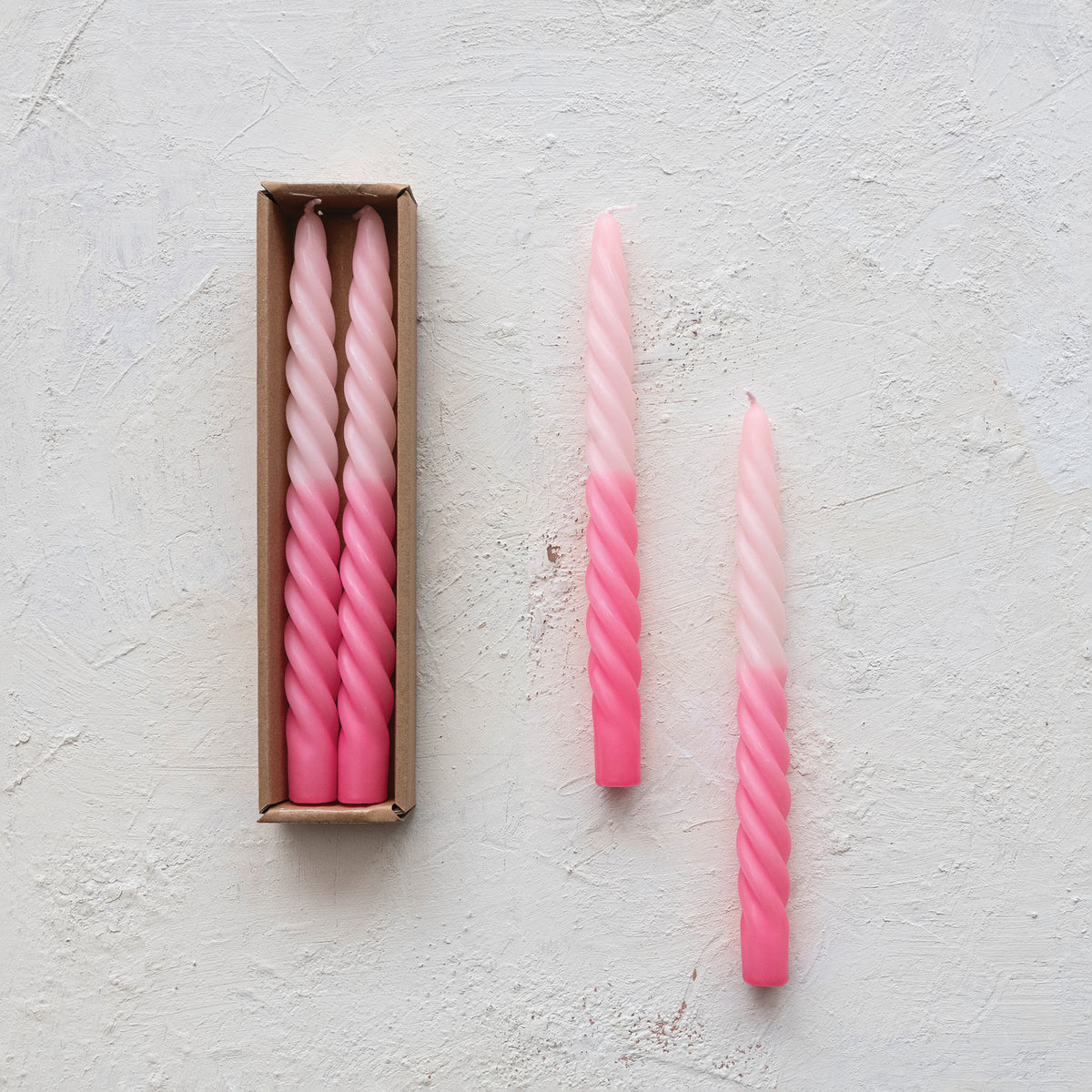 PINK OMBRE TWIST CANDLES
