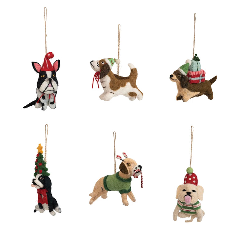 Wool Felt Holiday Lights Ornaments Set