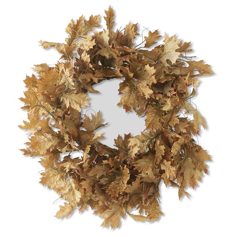 Oak & Tan Leaf Wreath