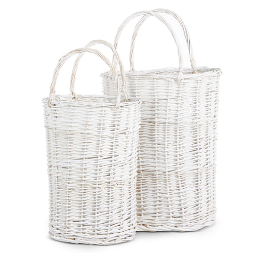 WHITE HANDLED BASKETS