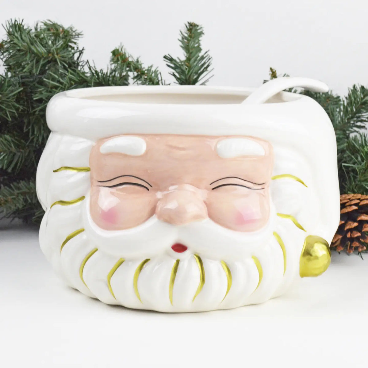 SANTA PUNCH BOWL WITH LADLE