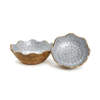 BLUE SCALLOPED BOWL