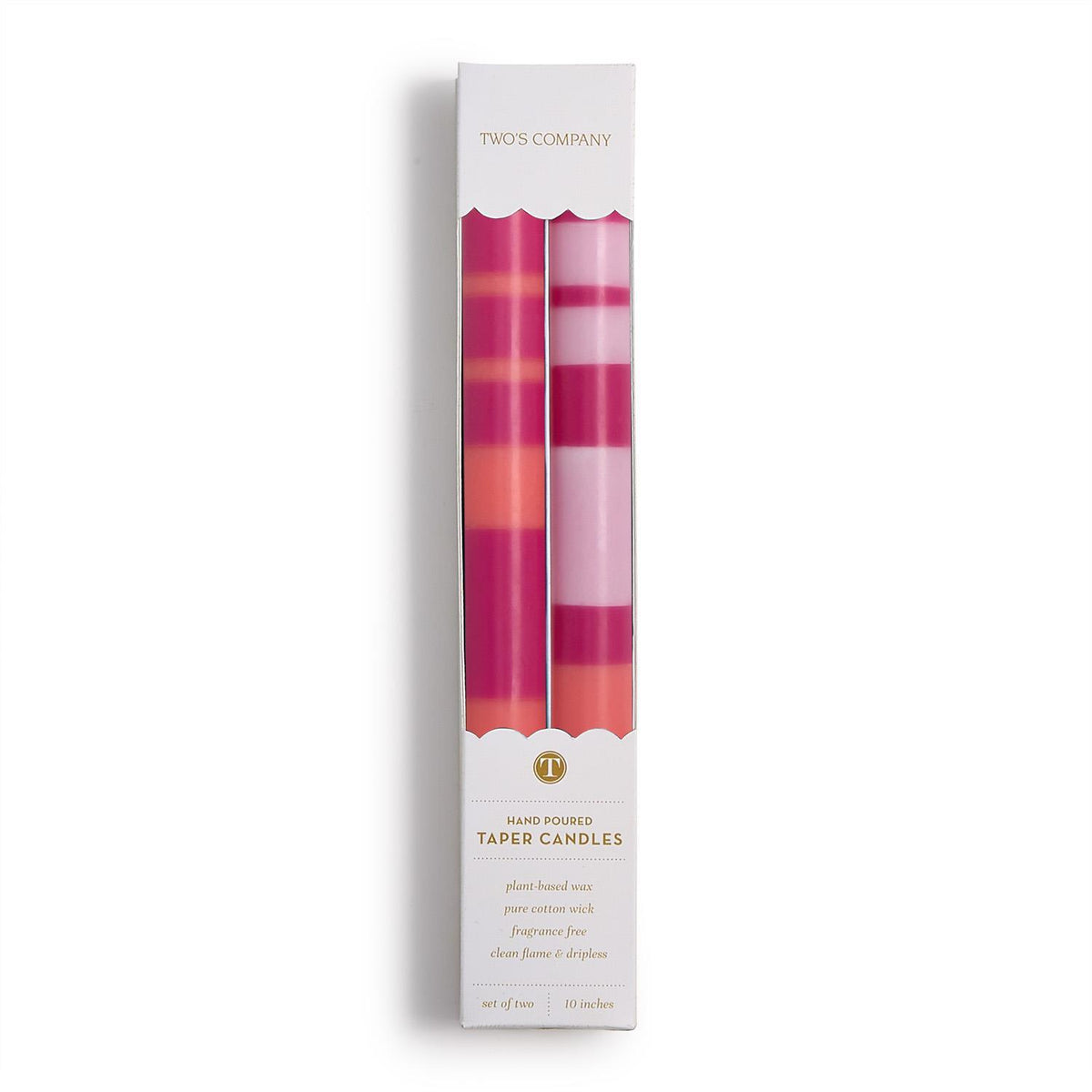 Stripe & Glow Taper Candles