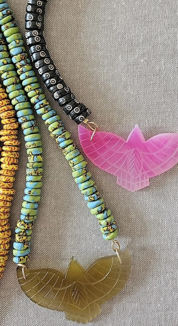 THUNDERBIRD ON BEADS NECKLACE