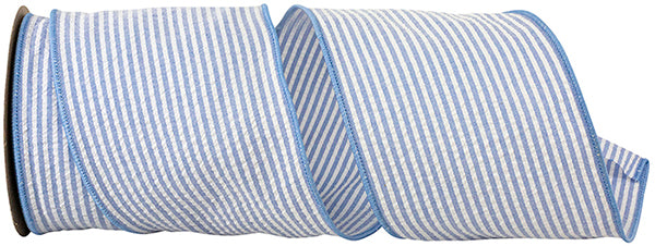 SEERSUCKER STRIPE WIRED RIBBON