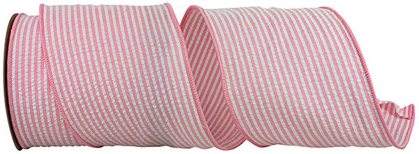 SEERSUCKER STRIPE WIRED RIBBON