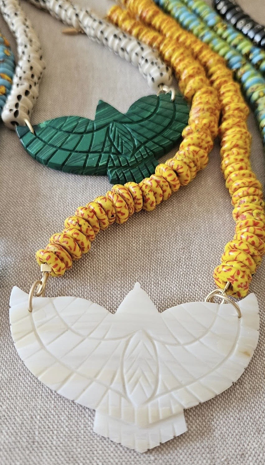 THUNDERBIRD ON BEADS NECKLACE