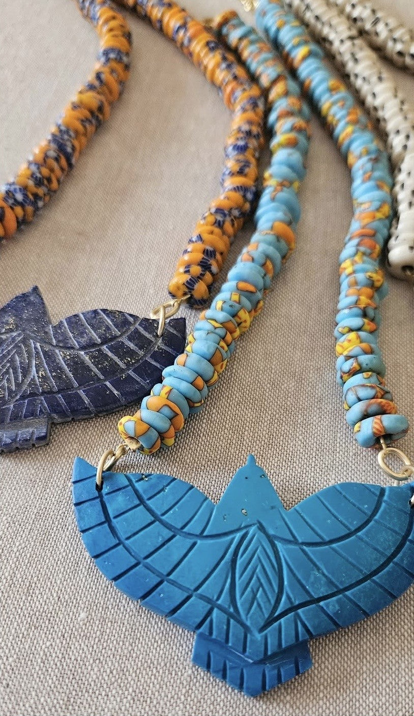 THUNDERBIRD ON BEADS NECKLACE