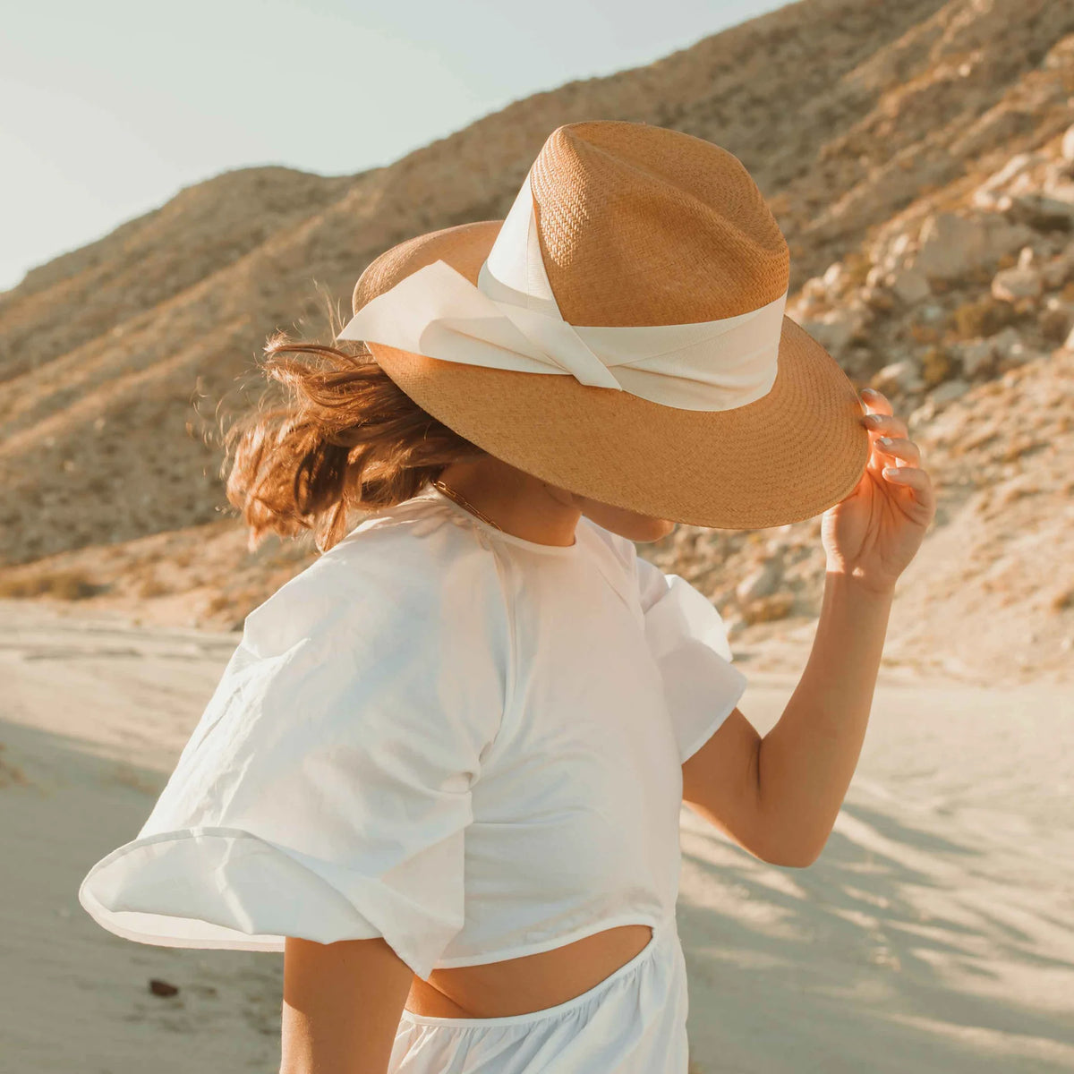 GARDENIA BUTTERSCOTCH/IVORY HAT