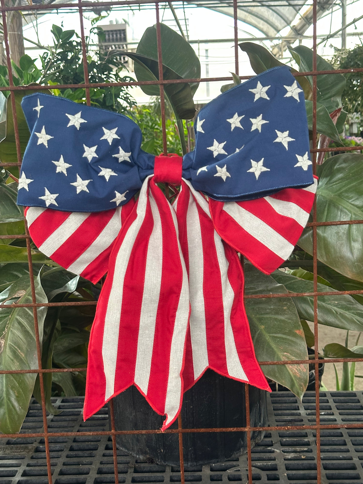 CANVAS STARS AND STRIPES TAIL BOW