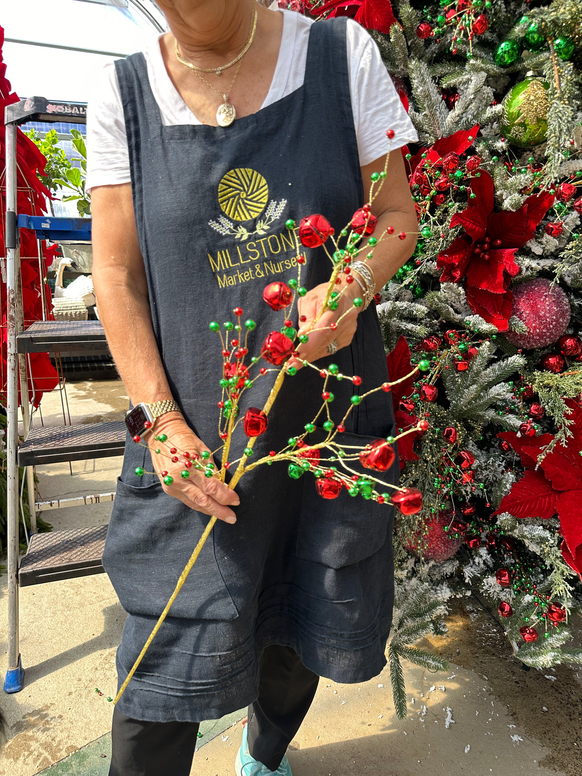 30" FAUX FESTIVE JINGLE BELL PICK