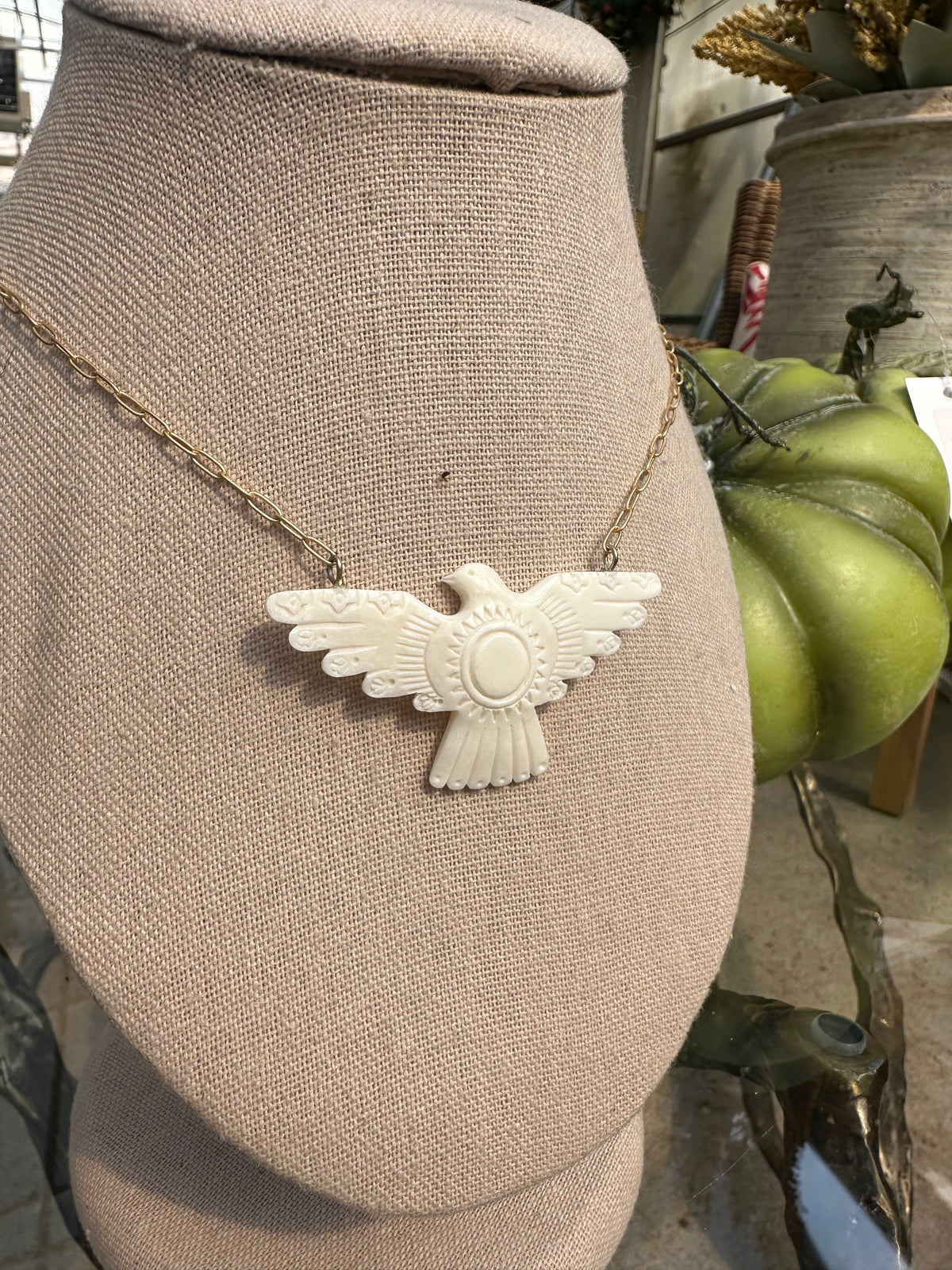 CARVED THUNDERBIRD ON CHAIN