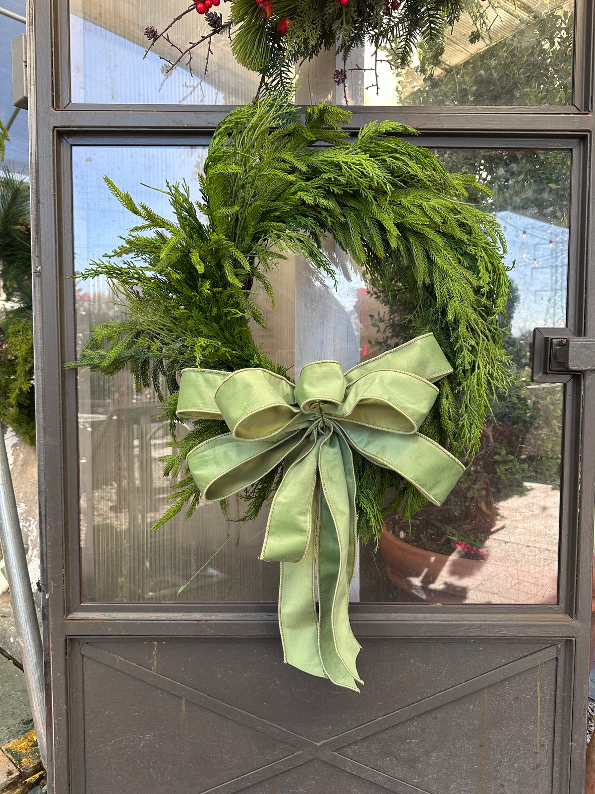 HAND-TIED SAGE GREEN 2.5" BOW