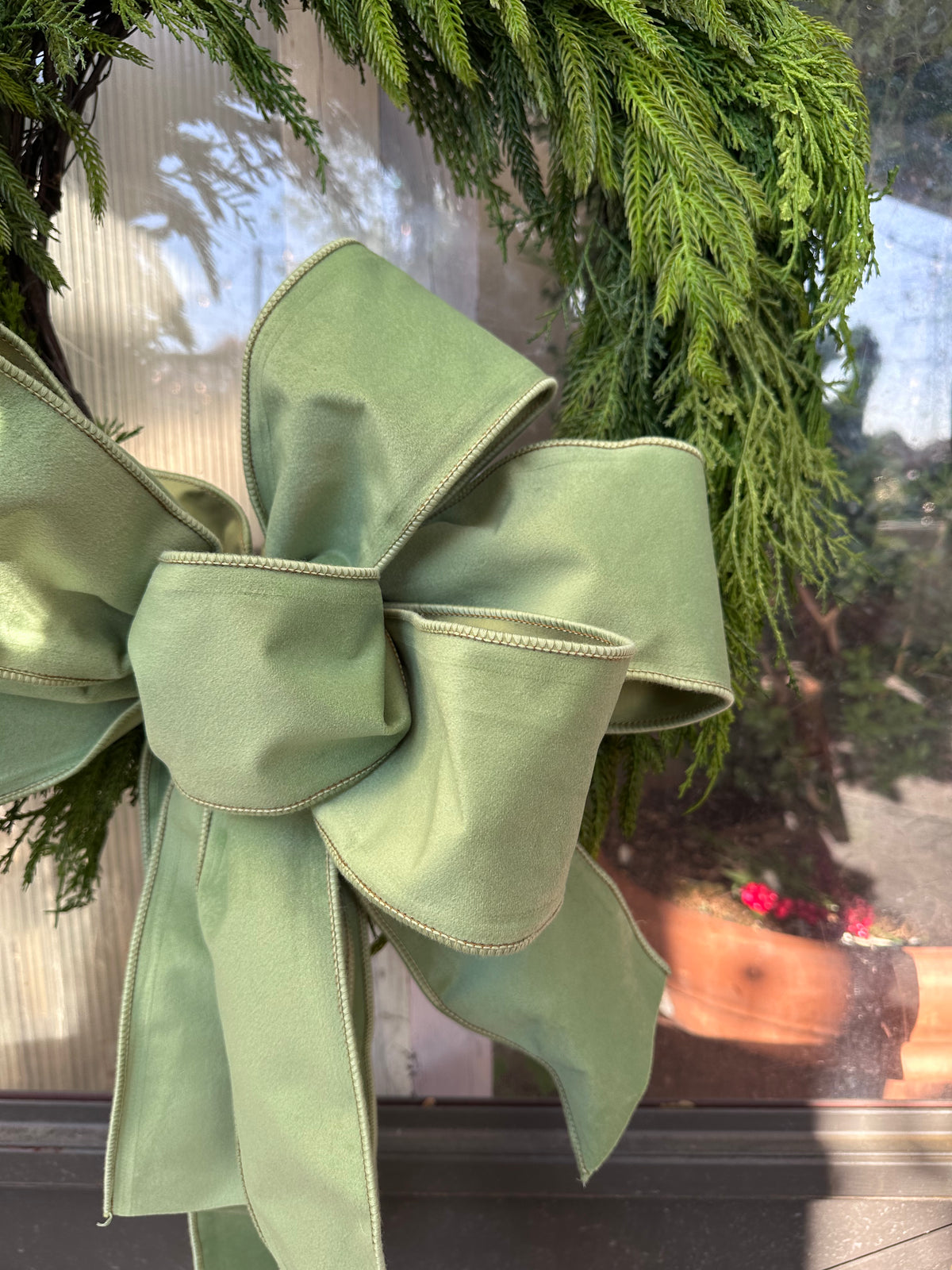 HAND-TIED SAGE GREEN BOW