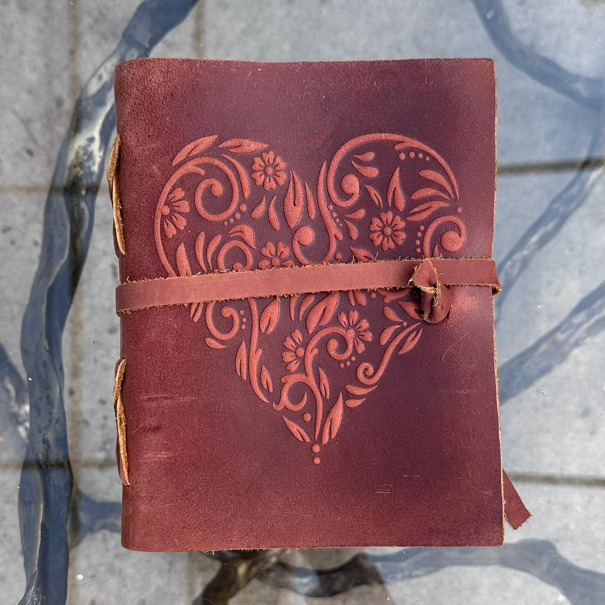 HEART HAND BOUND JOURNALS W/ HANDMADE PAPER