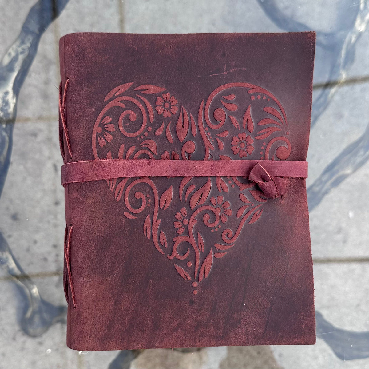 HEART HAND BOUND JOURNALS W/ HANDMADE PAPER