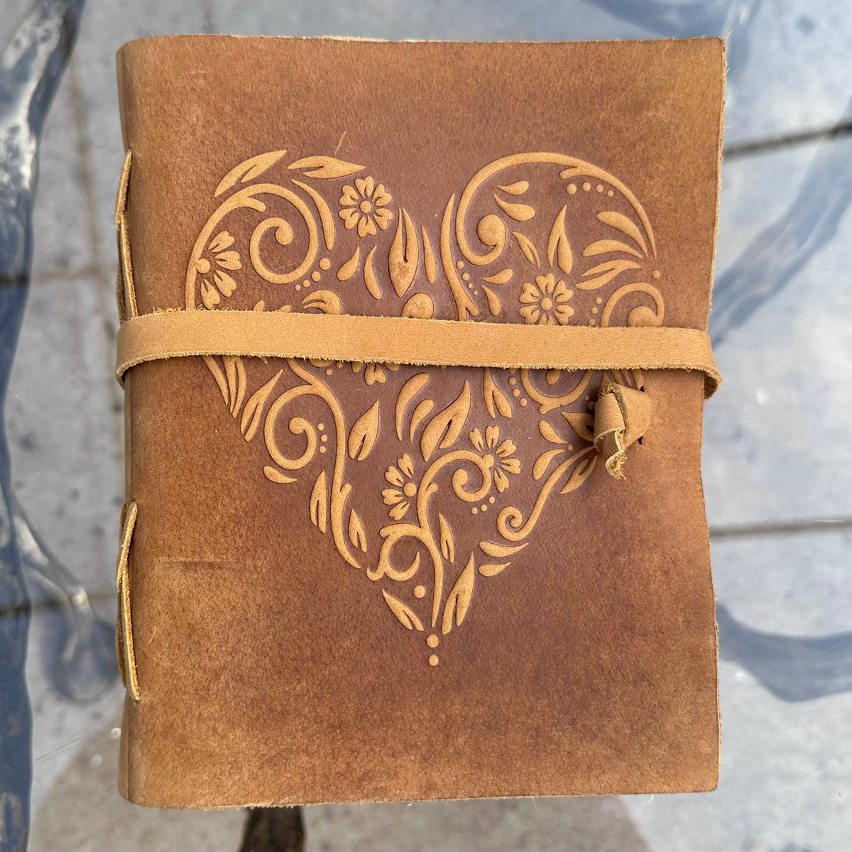 HEART HAND BOUND JOURNALS W/ HANDMADE PAPER