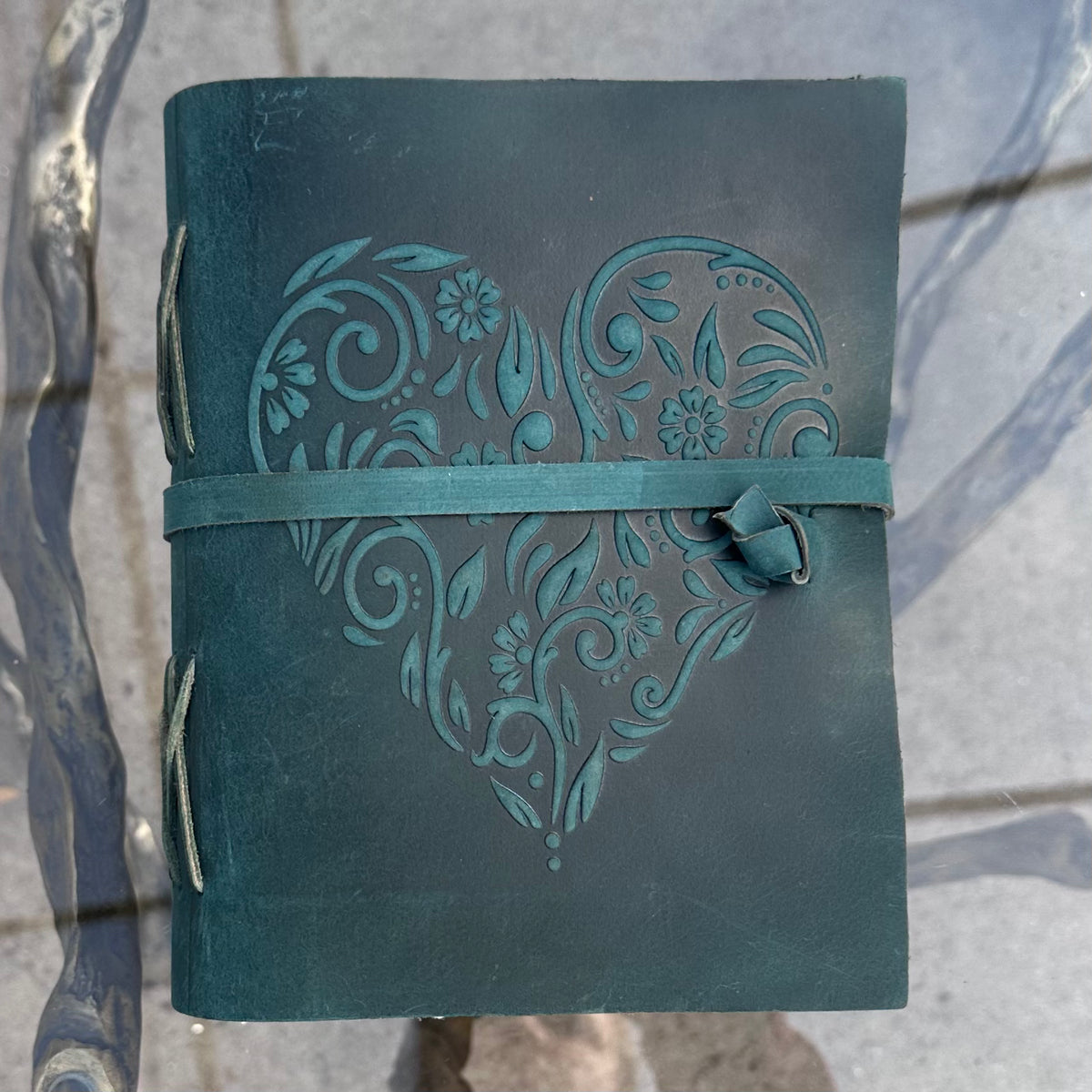 HEART HAND BOUND JOURNALS W/ HANDMADE PAPER