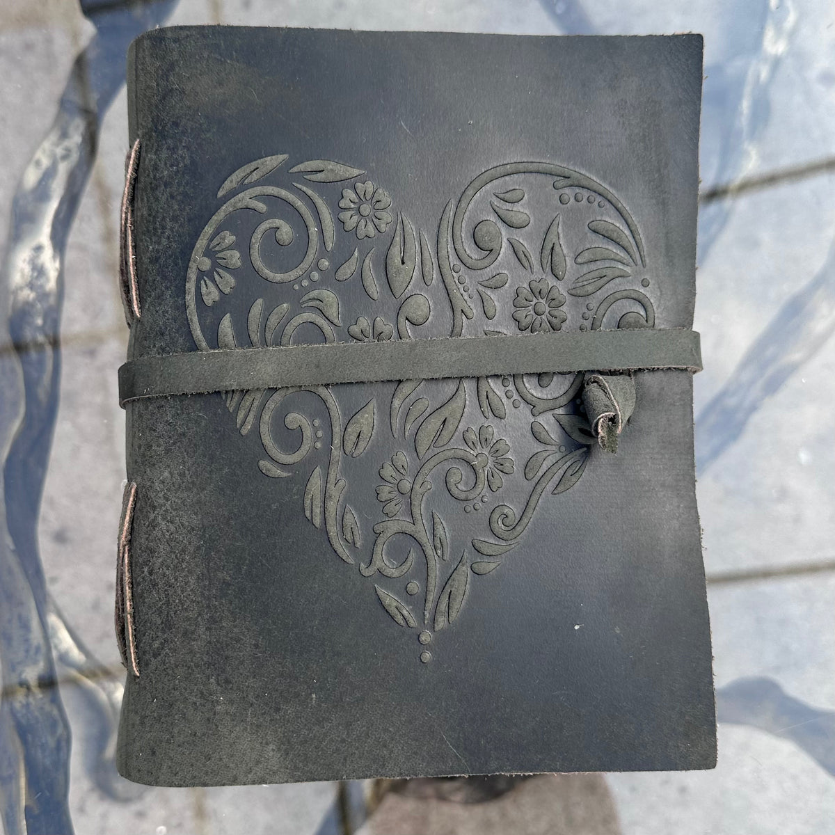 HEART HAND BOUND JOURNALS W/ HANDMADE PAPER