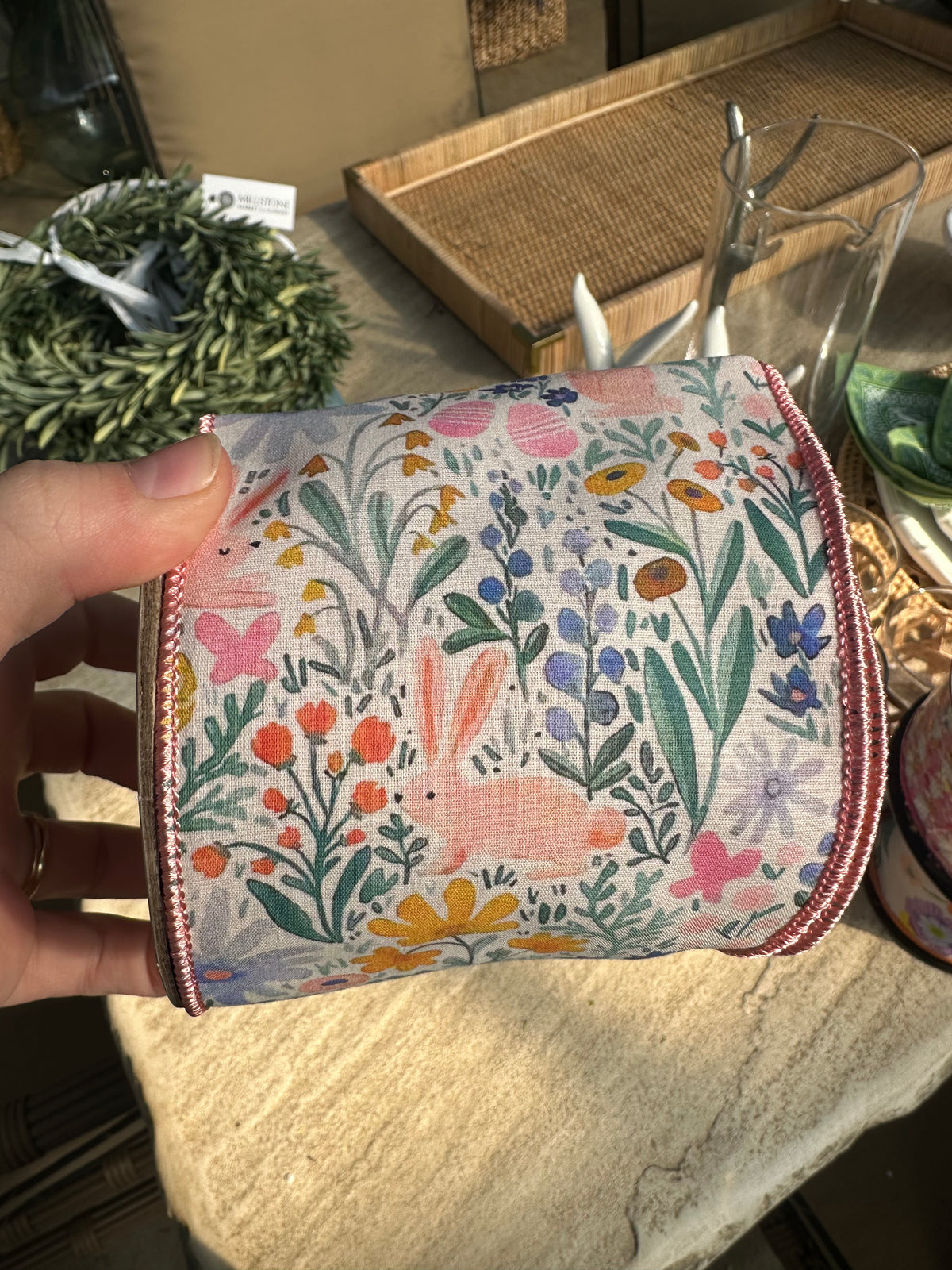 4” X 10 YDS POPLIN WATERCOLOR FLORAL