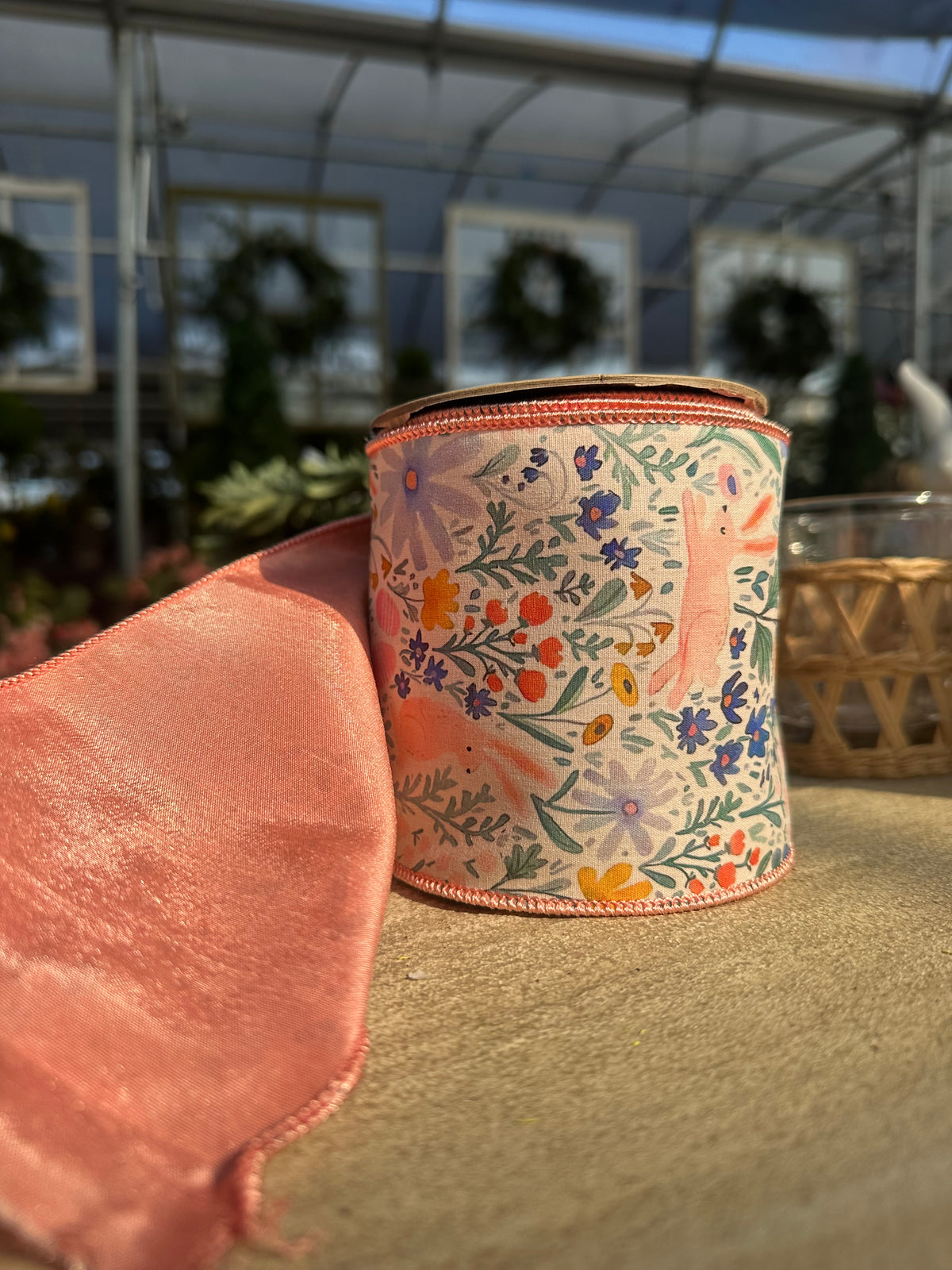 4” X 10 YDS POPLIN WATERCOLOR FLORAL