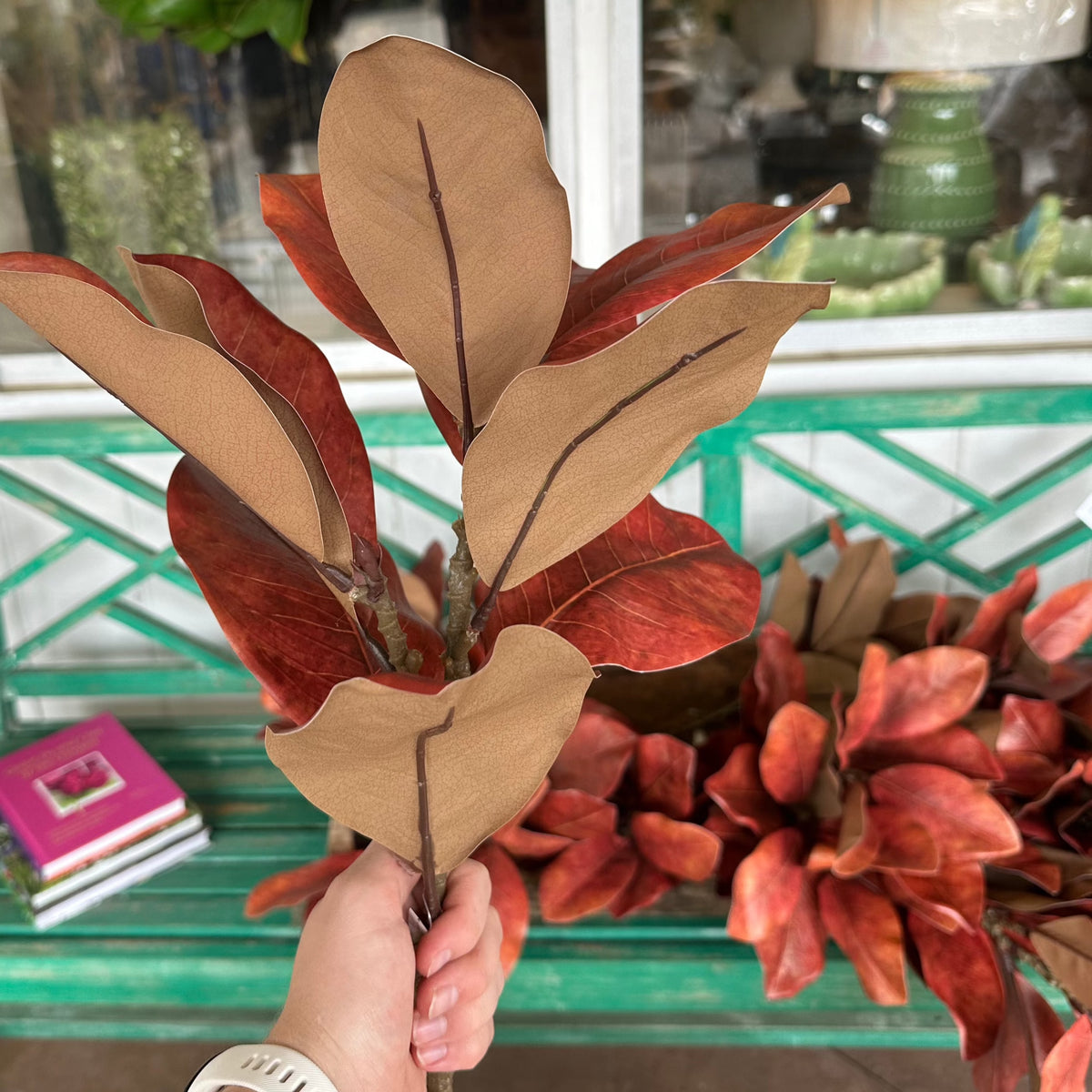 23" AUTUMNAL MAGNOLIA SPRAY
